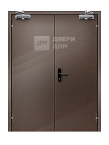 Противопожарная дверь ДПМ-02 1-го типа двупольная глухая с выпадающим порогом